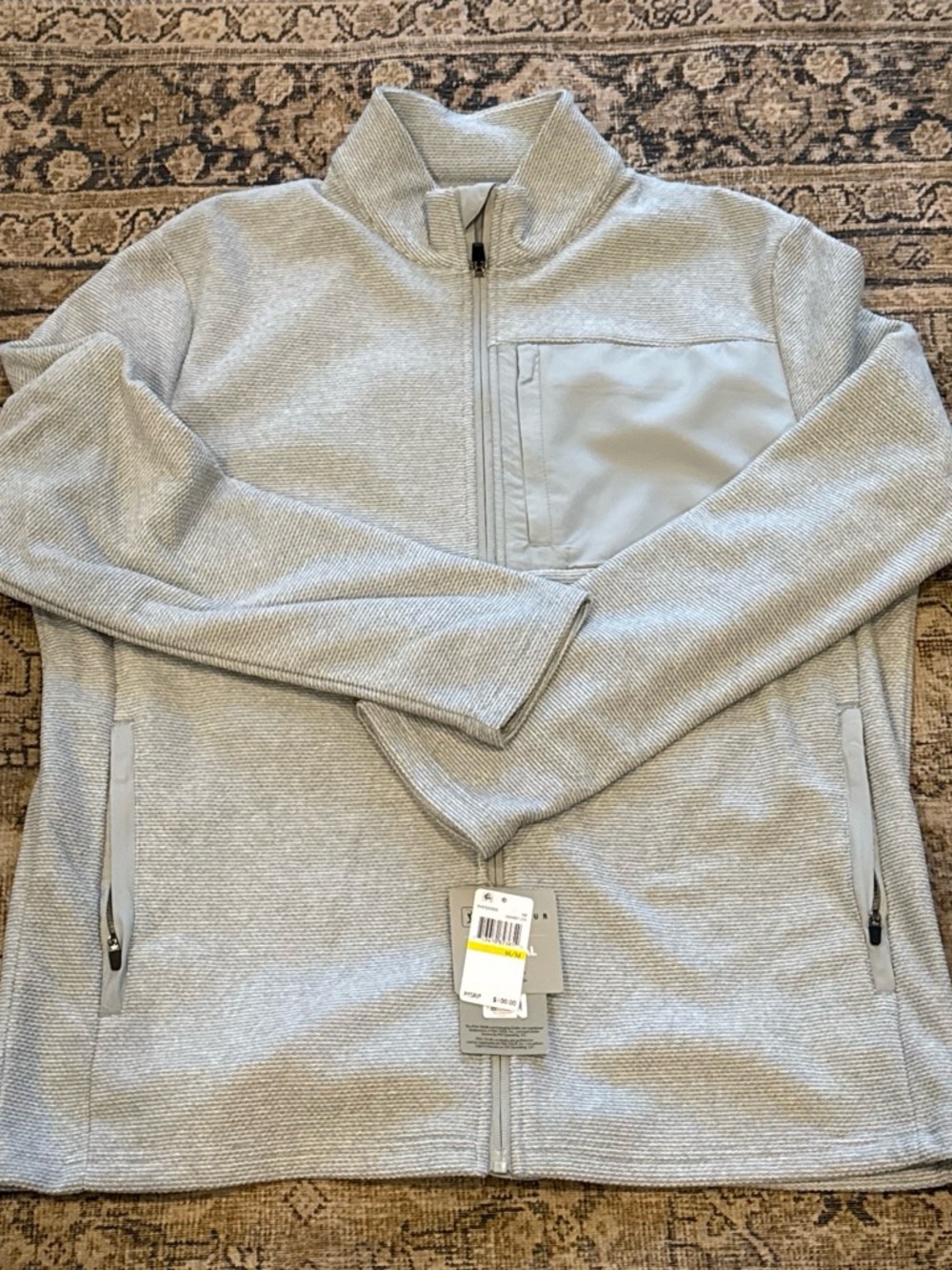 PGA Tour Light Gray Half-Zip Shirt Jacket